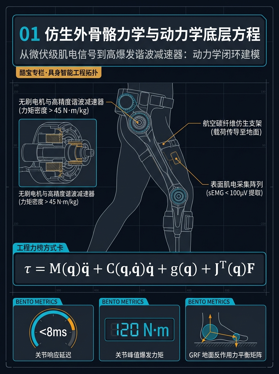 仿生外骨骼力学与动力学底层方程蓝图