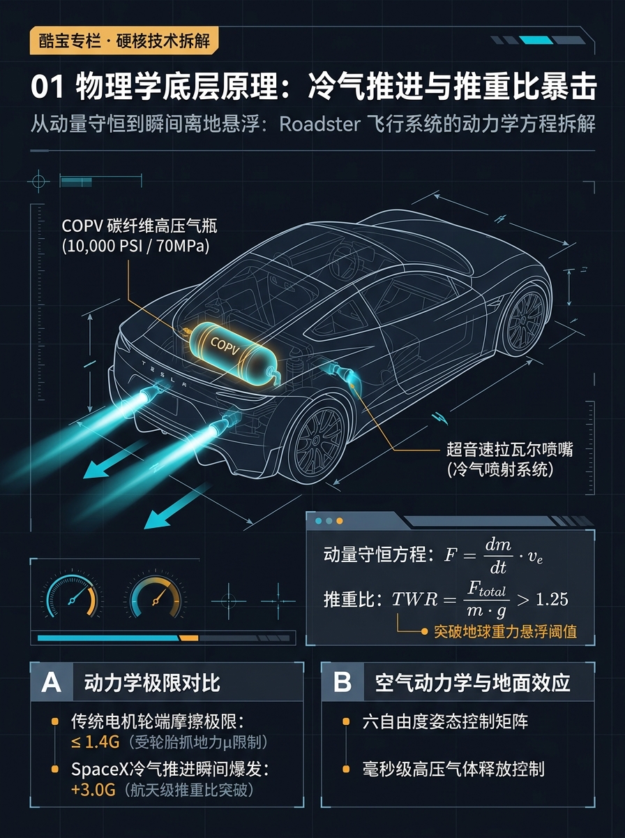 Roadster 冷气推进与推重比底层动力学工程蓝图