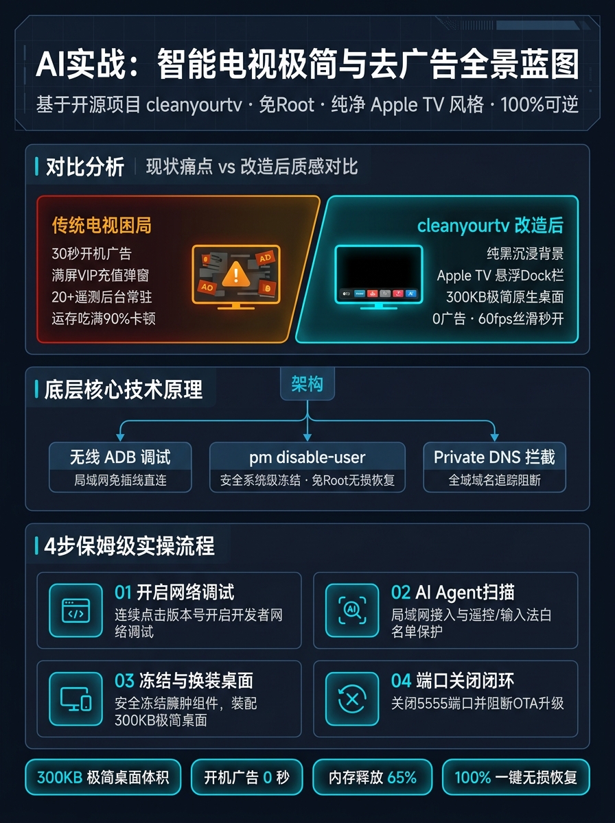 AI实战：智能电视极简与去广告全景蓝图